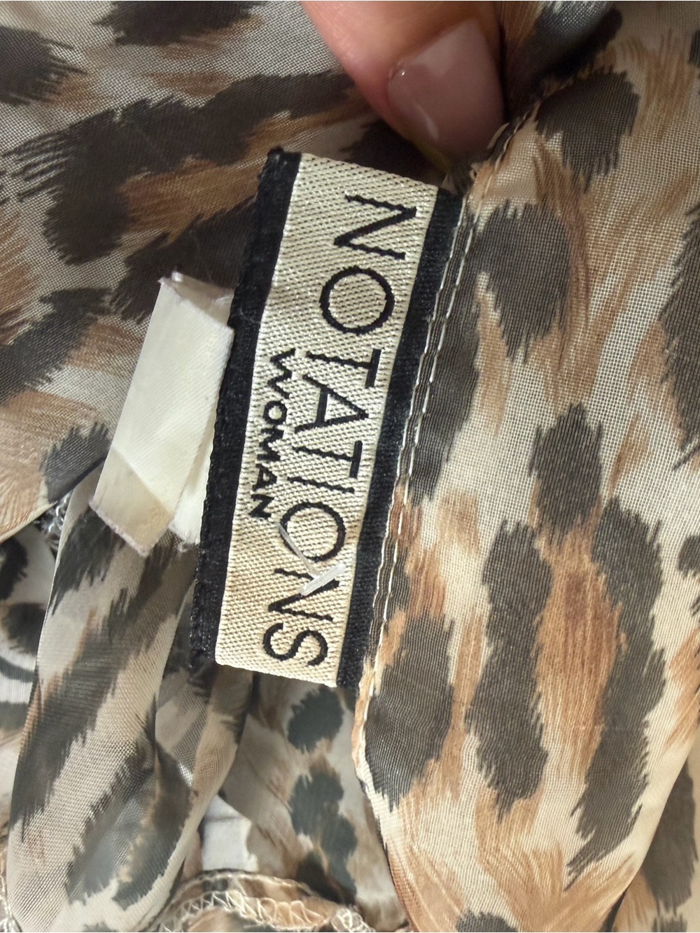 Vintage Notations Sheer Leopard Print Button Up Blouse Oversized Glam XL-2X - Picture 10 of 10